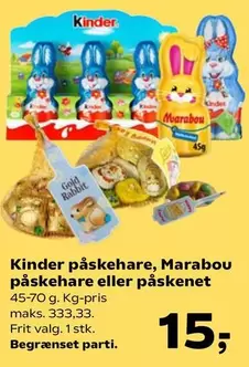 Kinder - påskehare, Marabou påskehare eller påskenet