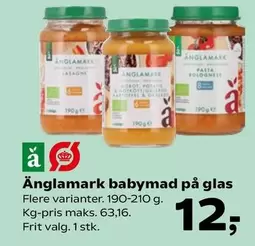 babymad på glas