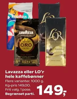 Lavazza eller LO'r hele kaffebønner