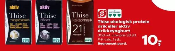 økologisk protein drik eller aktiv drikkeyoghurt