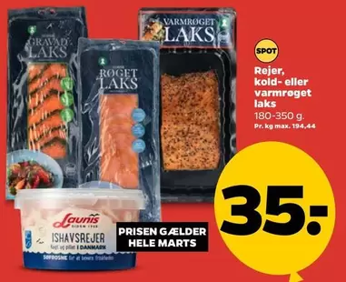 Rejer, kold- eller varmroget laks