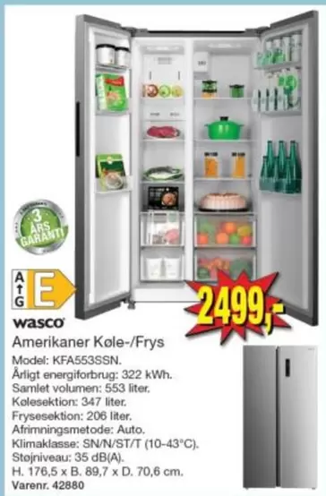 Amerikaner Køle-/Frys