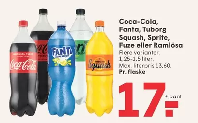 Coca Cola - Coca-Cola, Fanta, Tuborg Squash, Sprite, Fuze eller Ramlösa