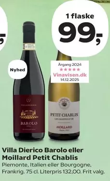 Barolo eller Moillard Petit Chablis