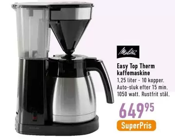 Easy -  Top Therm kaffemaskine