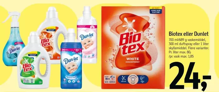 Bio - tex eller Dunlet