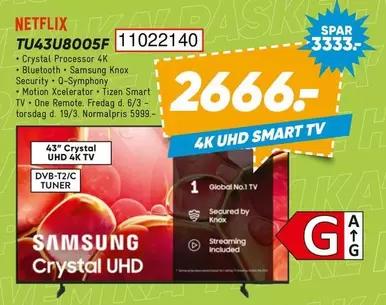 TU43U8005F 4K UHD SMART TV