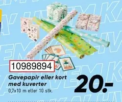 Kort - Gavepapir eller kort med kuverter