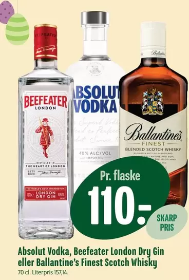 Vodka, London Dry Gin eller Finest Scotch Whisky