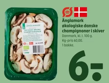 økologiske danske champignoner i skiver