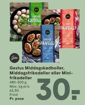 Middagskødboller, Middagsfrikadeller eller Mini-frikadeller