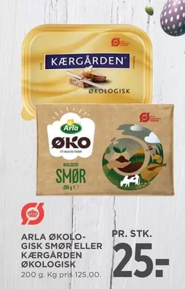 Arla - ØKOLOGISK SMØR ELLER KÆRGÅRDEN ØKOLOGISK