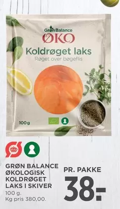 ØKOLOGISK KOLDRØGET LAKS I SKIVER