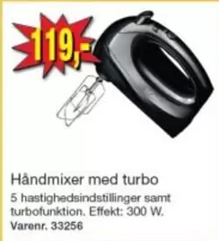Håndmixer med turbo