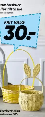 Bambuskurv eller filt taske