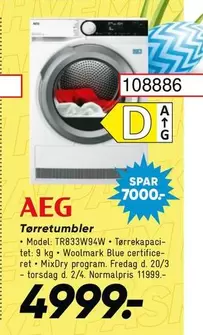 Tørretumbler TR833W94W