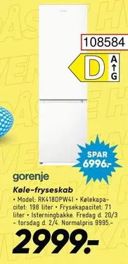 Kjøle-fryseskap RK418DPW41