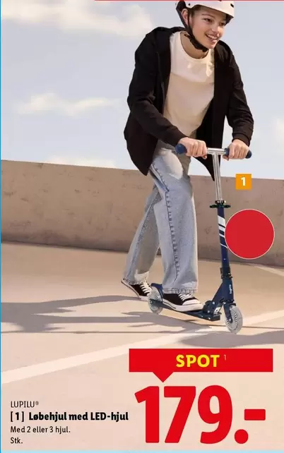 Løbehjul med LED-hjul