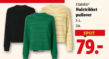 Hulstrikket pullover