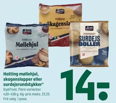 møllehjul, skagenslapper eller surdejsrrundstykker