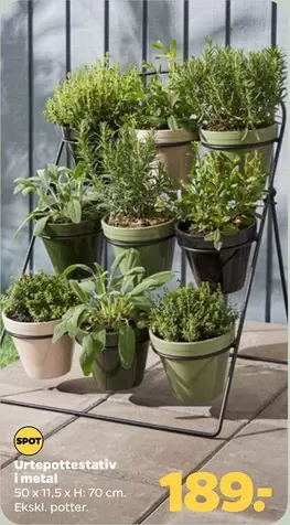 Urtepottestativ i metal