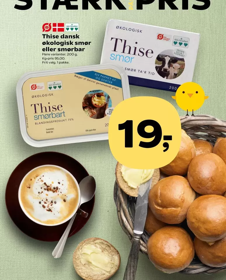 Thise dansk økologisk smør eller smørbar