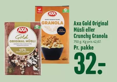 Granola - Gold Müsli eller Crunchy