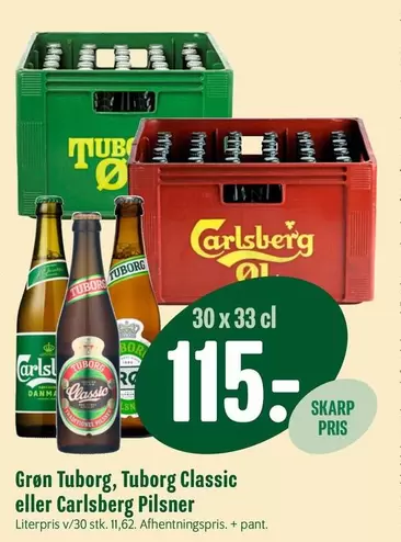 Carlsberg - Tuborg Classic eller  Pilsner