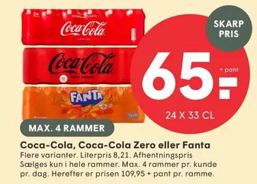 Coca Cola - Coca-Cola, Coca-Cola Zero eller Fanta