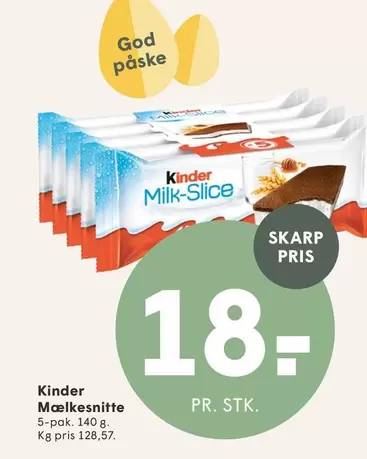 Kinder - Mælkesnitte