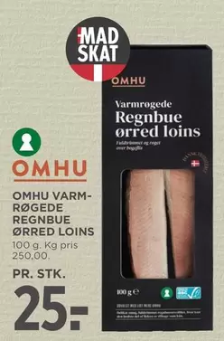 Varmrøgede Regnbueørred loins