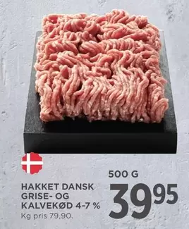 Hakket Dansk Grise- Og Kalvekød 4-7 %