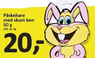 Påskehare med skum ben