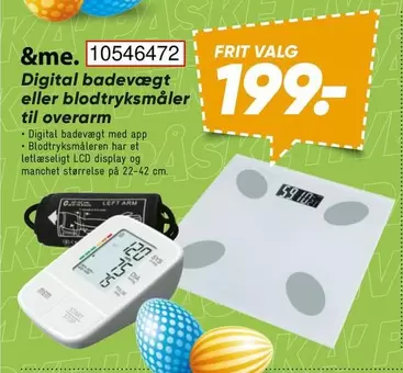 Digital badevægt eller blodtryksmåler 10546472