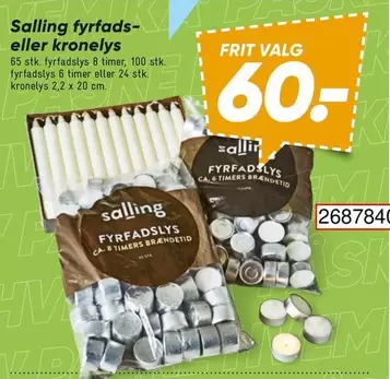 Salling fyrfadslys eller kronelys