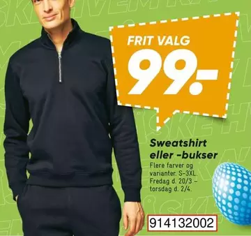 Sweatshirt eller bukser 914132002