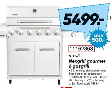 Nexgrill gourmet 6 gasgrill