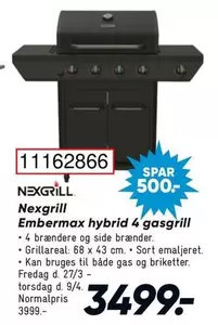 Embermax hybrid 4 gasgrill