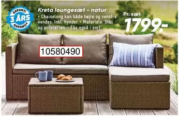 Natur - Kreta loungesæt