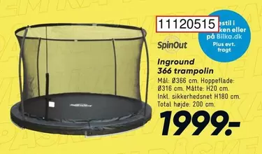 Inground 366 trampoline