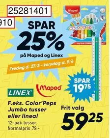 Color'Peps Jumbo tusser eller lineal