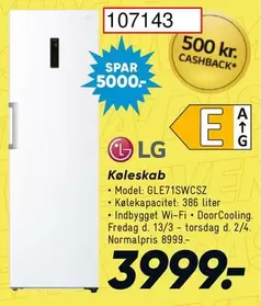 Lg - Køleskab GLE71SWCSZ