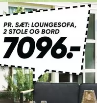 LOUNGESOFA, 2 STOLE OG BORD