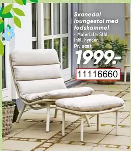 Svanedal loungestol med fodskammel