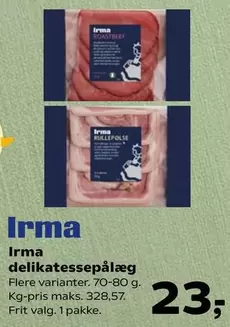 Irma delikatessesepålæg