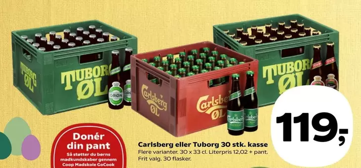 Carlsberg - eller Tuborg 30 stk. kasse