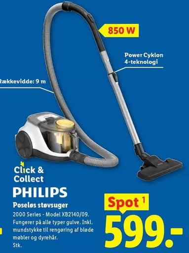 Philips - Poseløs støvsuger 2000 Series - Model KB2140/09