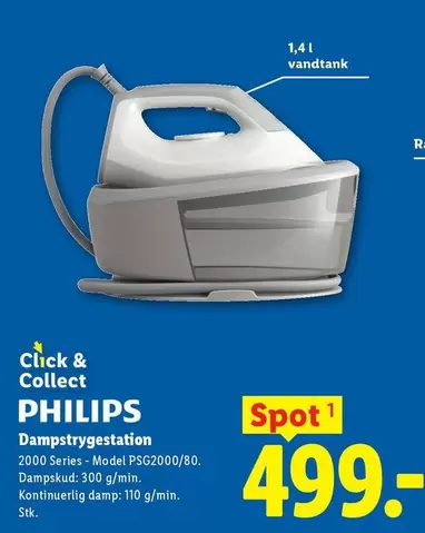Philips - Dampstrygestation 2000 Series - Model PSG2000/80
