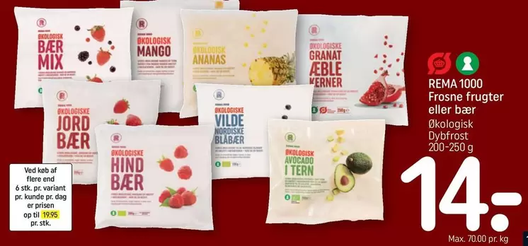 Frosne frugter eller bær