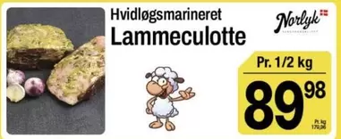 Hvidløgsmarineret Lammeculotte